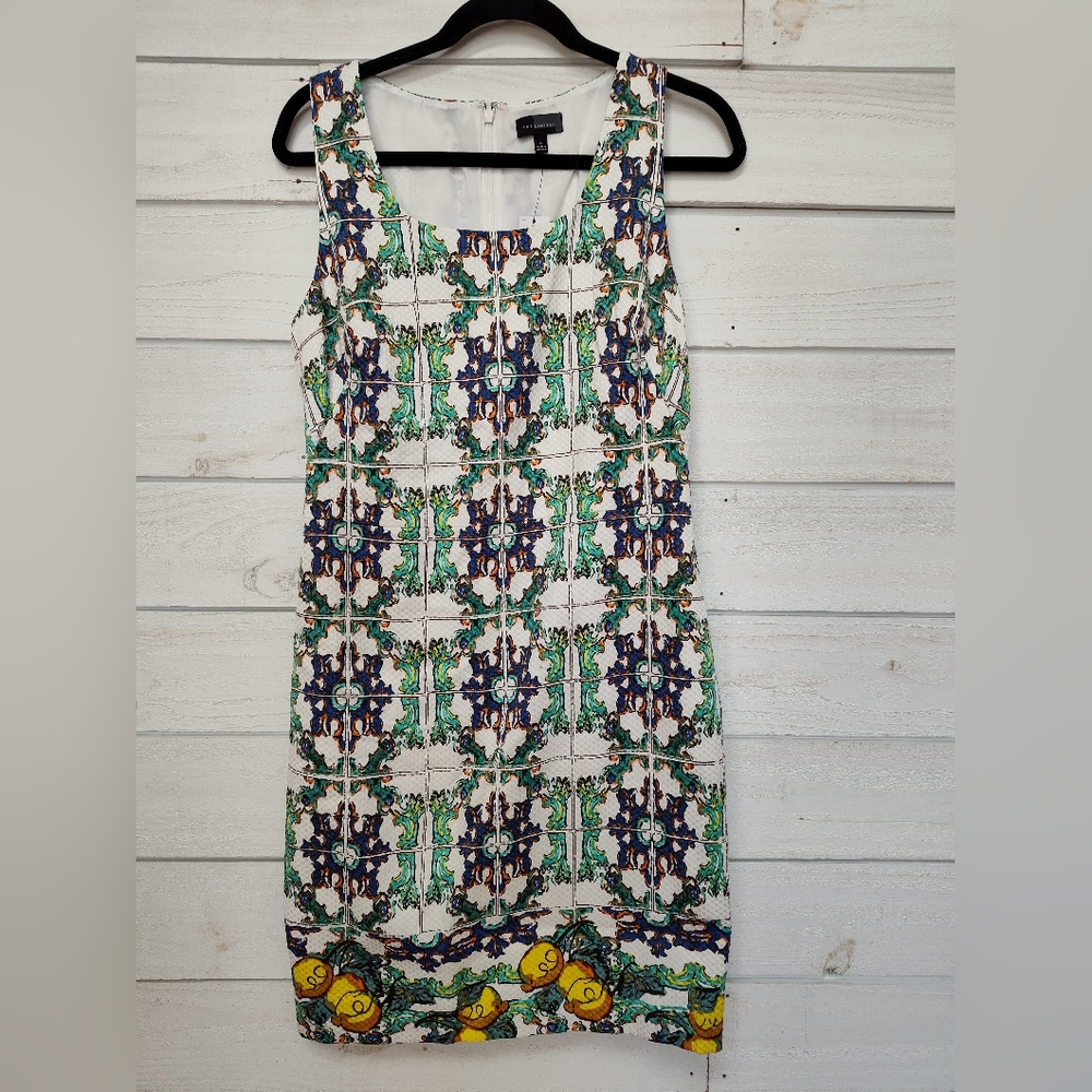 The Limited sleeveless printed dress/lemons